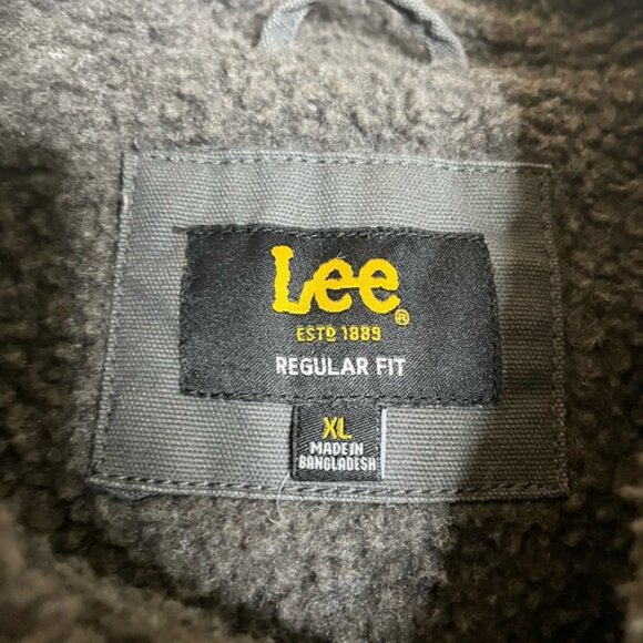 Lee Premium Select Vest Mens XLarge Sherpa Fleece Lined Zip Up Heavy Duty Grey - Picture 3 of 3